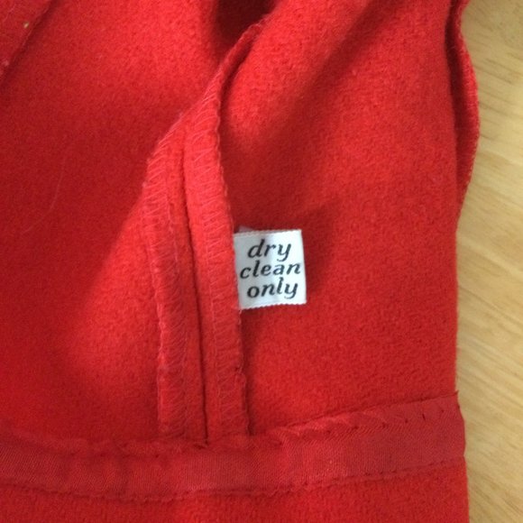 Pendelton Red 100% Wool Crop Jacket, Size 10 - Picture 6 of 6